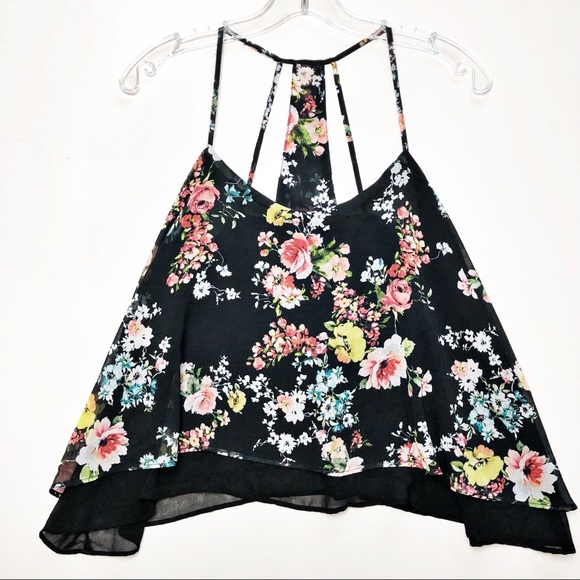 Bershka Tops - Bershka Floral Halter Top